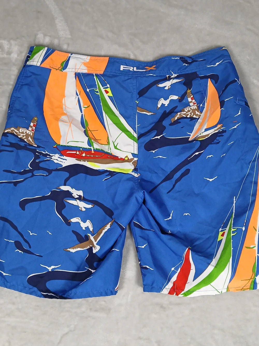 RLX Ralph Lauren Swim Trunks 34 Men's Nautical Board Shorts Bathing Suit Sailing